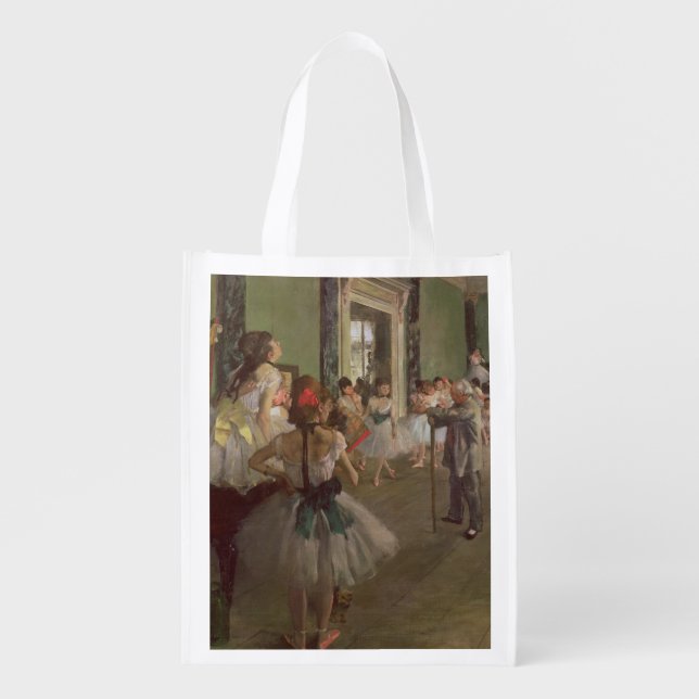 Edgar Degas | The Dancing Class, c.1873-76 Reusable Grocery Bag (Front)