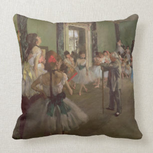 Edgar Degas   The Dancing Class, c.1873-76 Throw Pillow