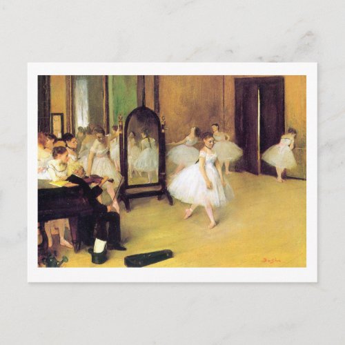 Edgar Degas  The Dancing Class  New Address Announcement Postcard