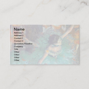 Edgar Degas - The Green Dancers - Ballet Dance Business Card