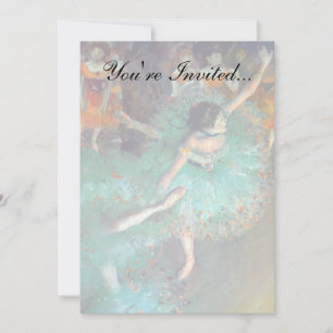 Edgar Degas - The Green Dancers - Ballet Dance Invitation