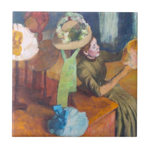 Edgar Degas _ The Millinery Shop Ceramic Tile