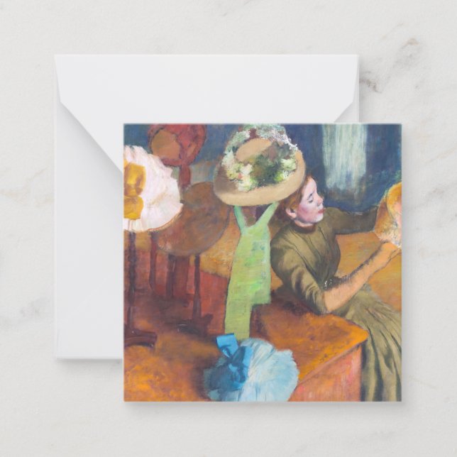 Edgar Degas - The Millinery Shop Note Card (Front)