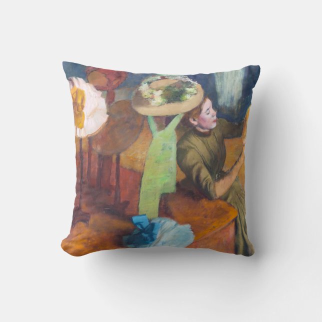 Edgar Degas - The Millinery Shop Throw Pillow (Front)