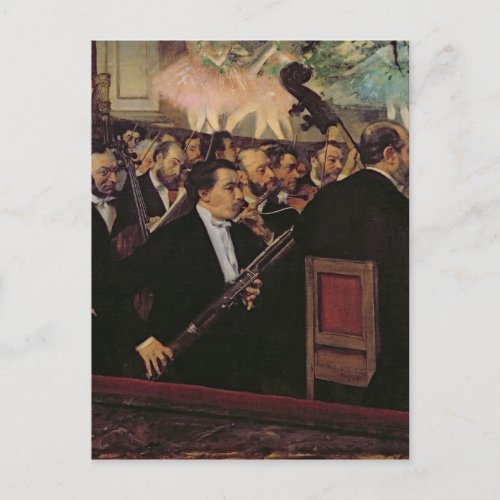 Edgar Degas  The Opera Orchestra c1870 Postcard