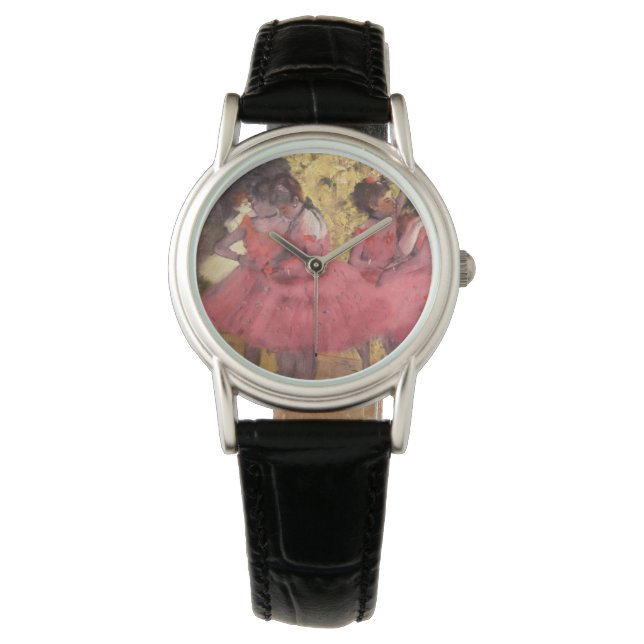 Edgar Degas The Pink Dancers Keychain Watch (Front)