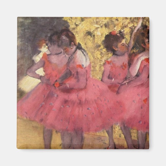 Edgar Degas The Pink Dancers Magnet (Front)