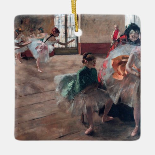 Edgar Degas _ The Rehearsal Ceramic Ornament