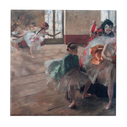 Edgar Degas _ The Rehearsal Ceramic Tile