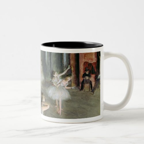 Edgar Degas  The Rehearsal of the Ballet on Stage Two_Tone Coffee Mug