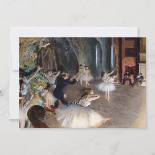 Edgar Degas _ The Rehearsal of the Ballet Onstage Invitation