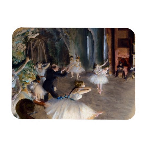 Edgar Degas _ The Rehearsal of the Ballet Onstage Magnet