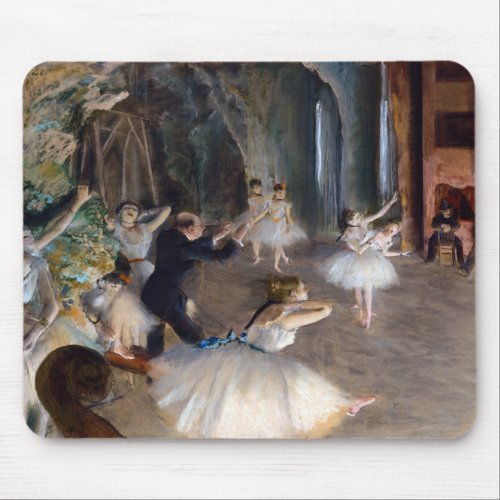 Edgar Degas _ The Rehearsal of the Ballet Onstage Mouse Pad