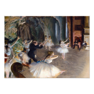 Edgar Degas - The Rehearsal of the Ballet Onstage Photo Print