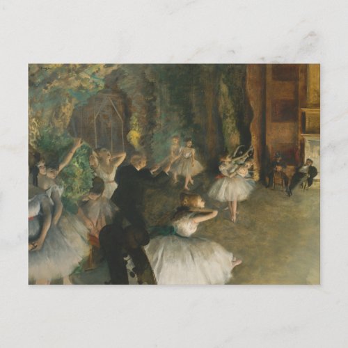 Edgar Degas _ The Rehearsal of the Ballet Onstage Postcard