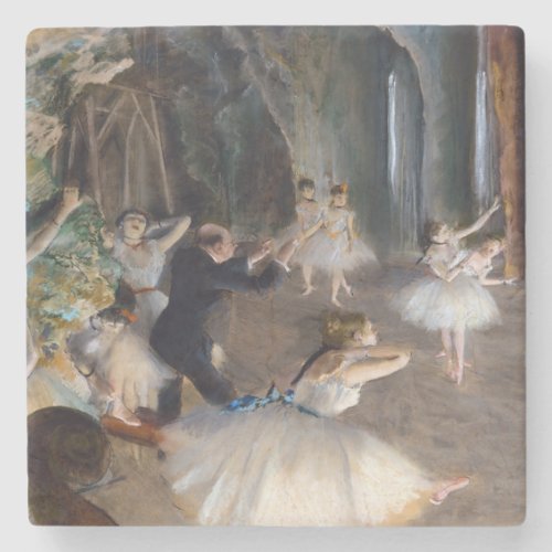 Edgar Degas _ The Rehearsal of the Ballet Onstage Stone Coaster