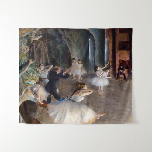 Edgar Degas _ The Rehearsal of the Ballet Onstage Tapestry