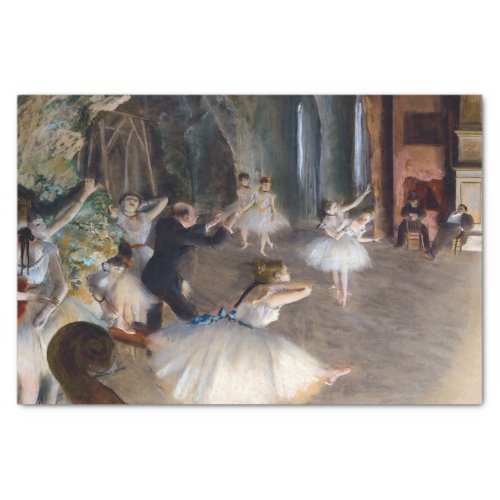 Edgar Degas _ The Rehearsal of the Ballet Onstage Tissue Paper