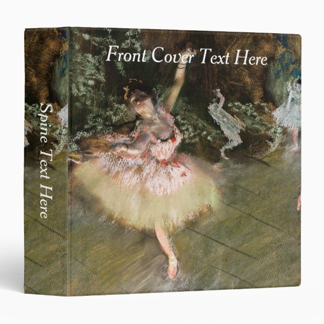 Edgar Degas - The Star 1878 3 Ring Binder (Front/Spine)