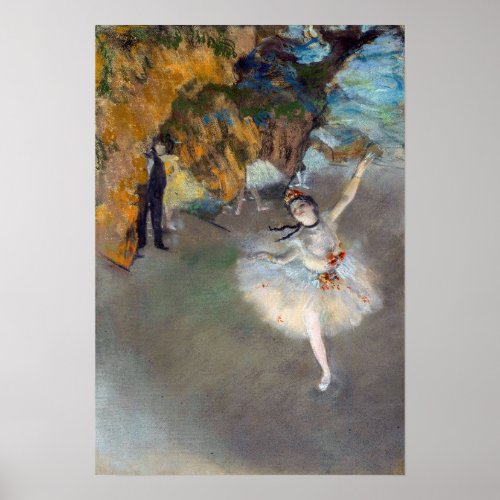 Edgar Degas _ The Star  Dancer on the Stage Poster
