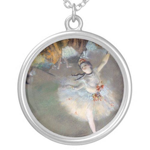 Edgar Degas _ The Star  Dancer on the Stage Silver Plated Necklace