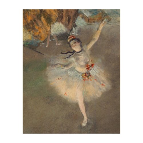 Edgar Degas _ The Star  Dancer on the Stage Wood Wall Art