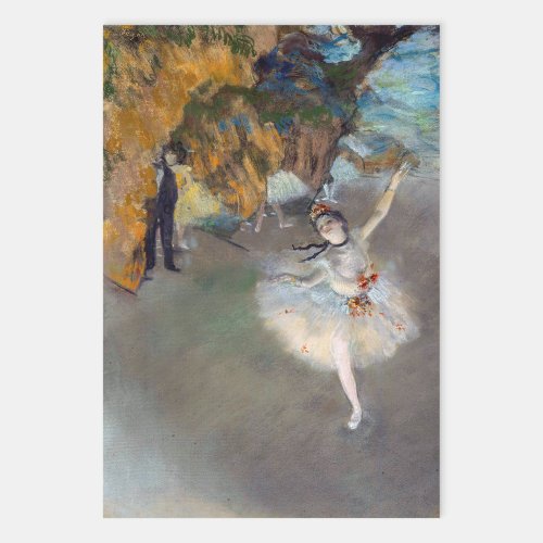 Edgar Degas _ The Star  Dancer on the Stage Wrapping Paper Sheets