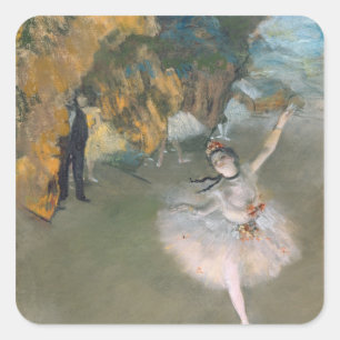Edgar Degas The Star or Dancer on the Stage Square Sticker