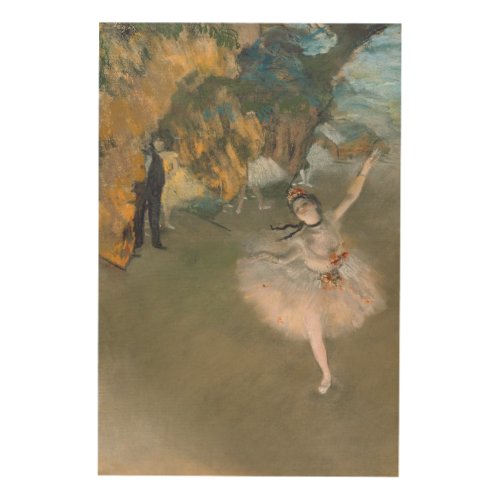 Edgar Degas  The Star or Dancer on the Stage Wood Wall Art