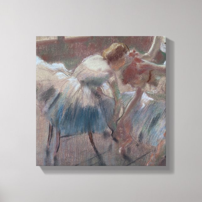 Edgar Degas | Three Dancers Preparing for Class Canvas Print (Front)