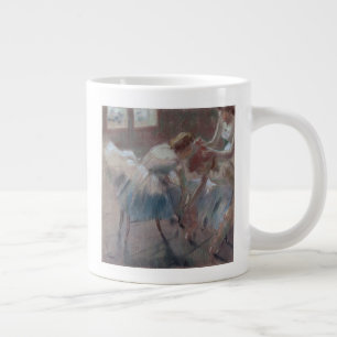 Edgar Degas Three Dancers Preparing for Class Large Coffee Mug