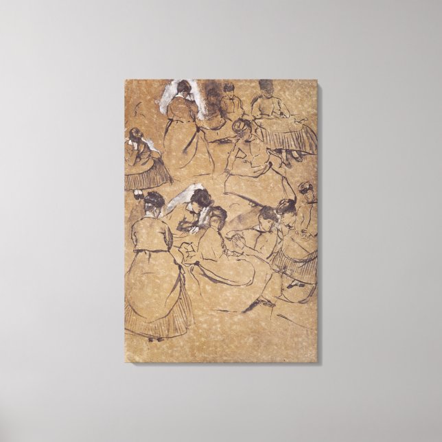 Edgar Degas | Twelve studies of women in costume Canvas Print (Front)
