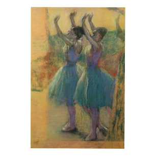 Edgar Degas   Two Blue Dancers Wood Wall Art