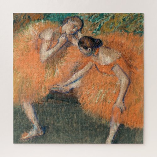 Edgar Degas Two Dancers amber Jigsaw Puzzle