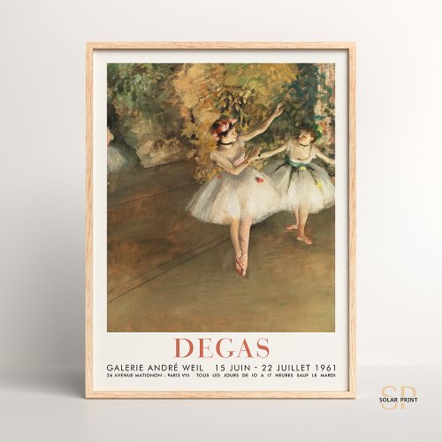 Edgar Degas Two Dancers on Stage Art Ballet Print
