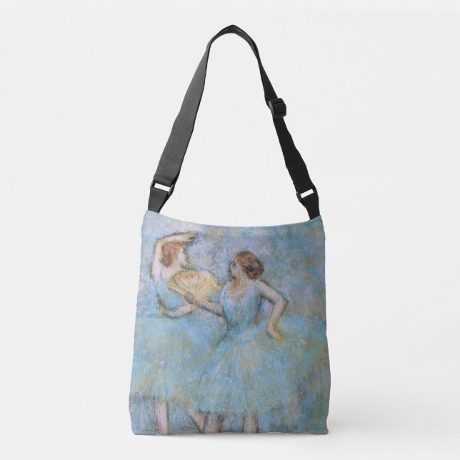 Edgar Degas Two Dancers, pastel blue Crossbody Bag (Front)