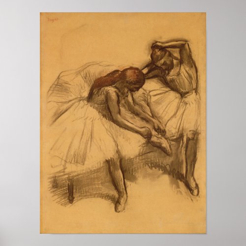 Edgar Degas  Two Dancers Poster
