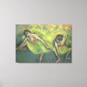 Edgar Degas Two dancers relaxing Canvas Print