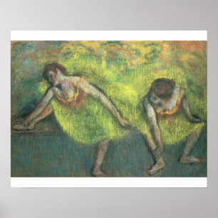 Edgar Degas Two dancers relaxing Poster