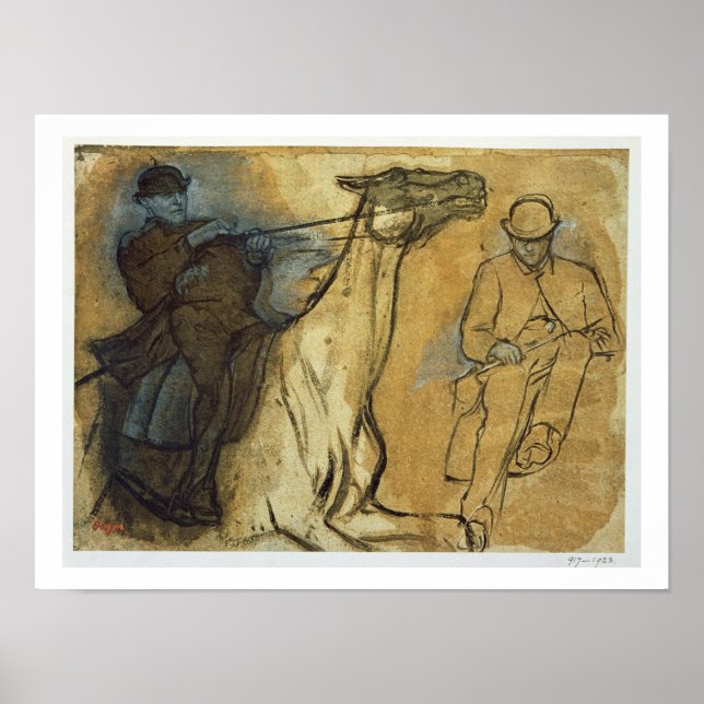 Edgar Degas | Two studies of riders  Poster (Front)