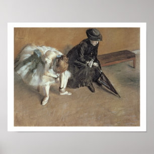 Edgar Degas Waiting, c.1882 Poster