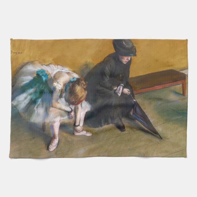 Edgar Degas - Waiting Kitchen Towel (Horizontal)