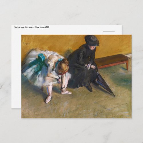 Edgar Degas _ Waiting Postcard
