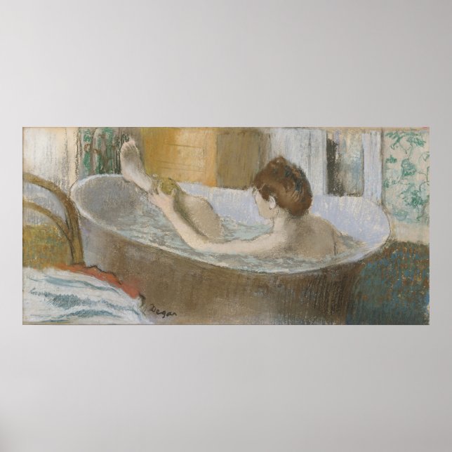 Edgar Degas | Woman in her Bath, Sponging her Leg Poster (Front)