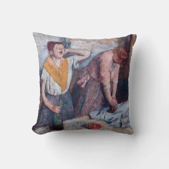 Edgar Degas - Women Ironing Throw Pillow (Front)