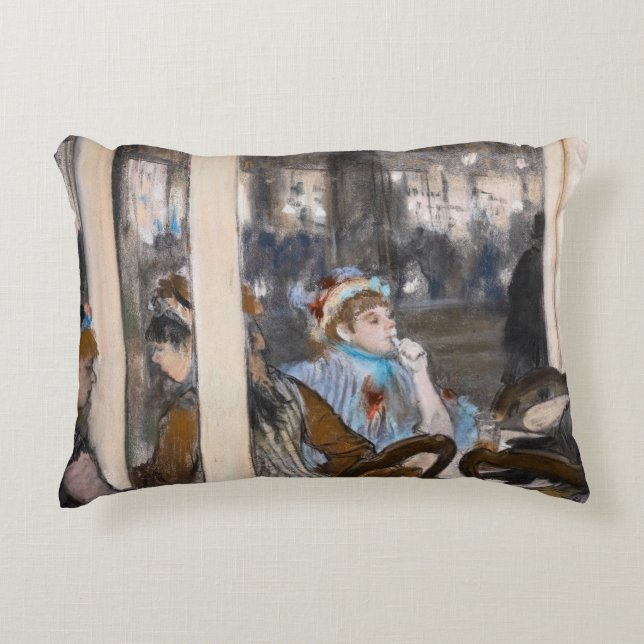 Edgar Degas - Women on a Cafe Terrace in Evening Accent Pillow (Front)