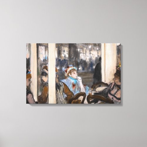 Edgar Degas _ Women on a Cafe Terrace in Evening Canvas Print