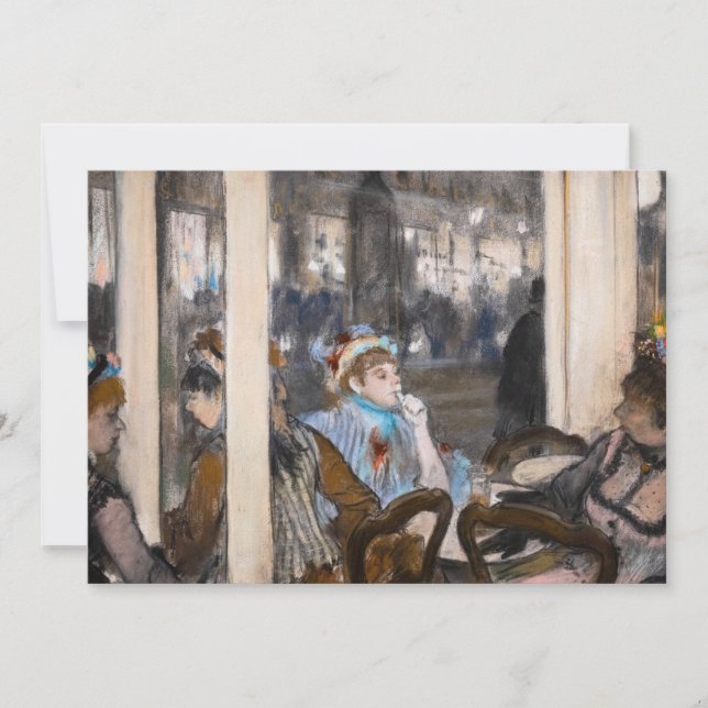 Edgar Degas - Women on a Cafe Terrace in Evening Thank You Card (Front)