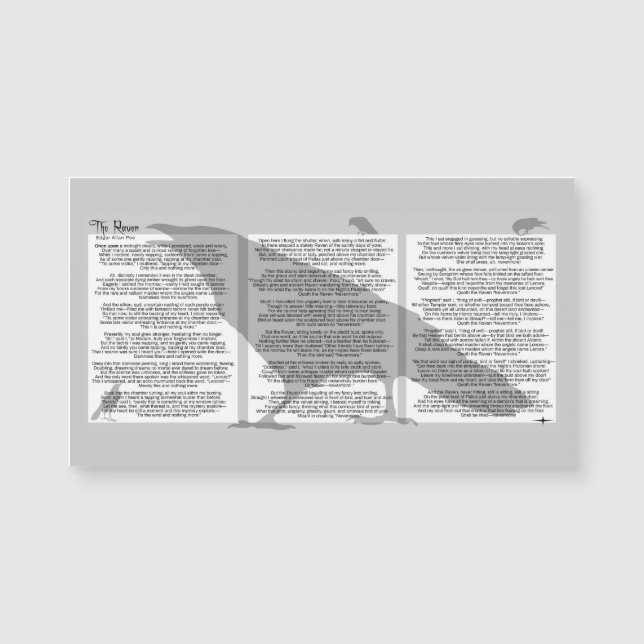 Edgar Poe The Raven (Front)