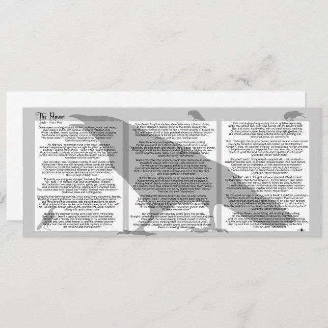 Edgar Poe The Raven Invitation (Front/Back)